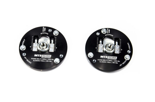 MTS adjustable camber / caster camber plates front axle suitable for Saab 9-3 (YS3F) 2.0 t BioPower 147 KW MTSCP03SET