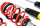 MTS Stance Inox coilover suspension suitable for Audi A1 Sportback (GB) 30 TFSI - 81 kW XMTSGWAU54-S
