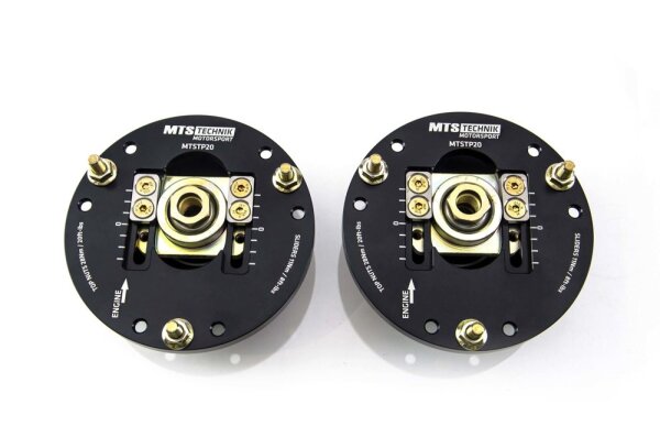 MTS adjustable camber / caster camber plates top mounts front axle suitable for Skoda YETI (5L) 2.0 TDI 110 kW MTSCP20SET